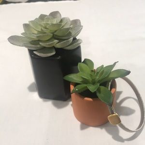 Silve and Gold stainless steel rounded bracelet